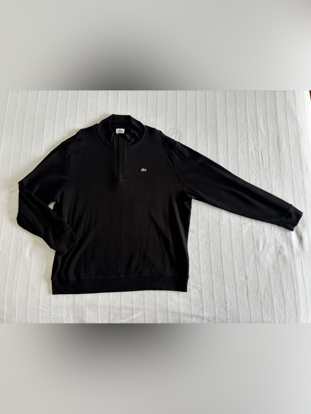 Lacoste Black Half-Zip Pullover Sweatshirt